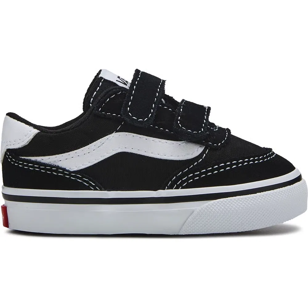 Детские низкие кроссовки Brooklyn для малышей Vans, Black/White — фото 2