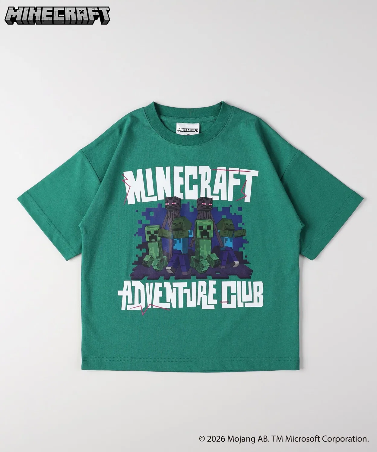 Детская футболка с принтом Minecraft Green Right-on