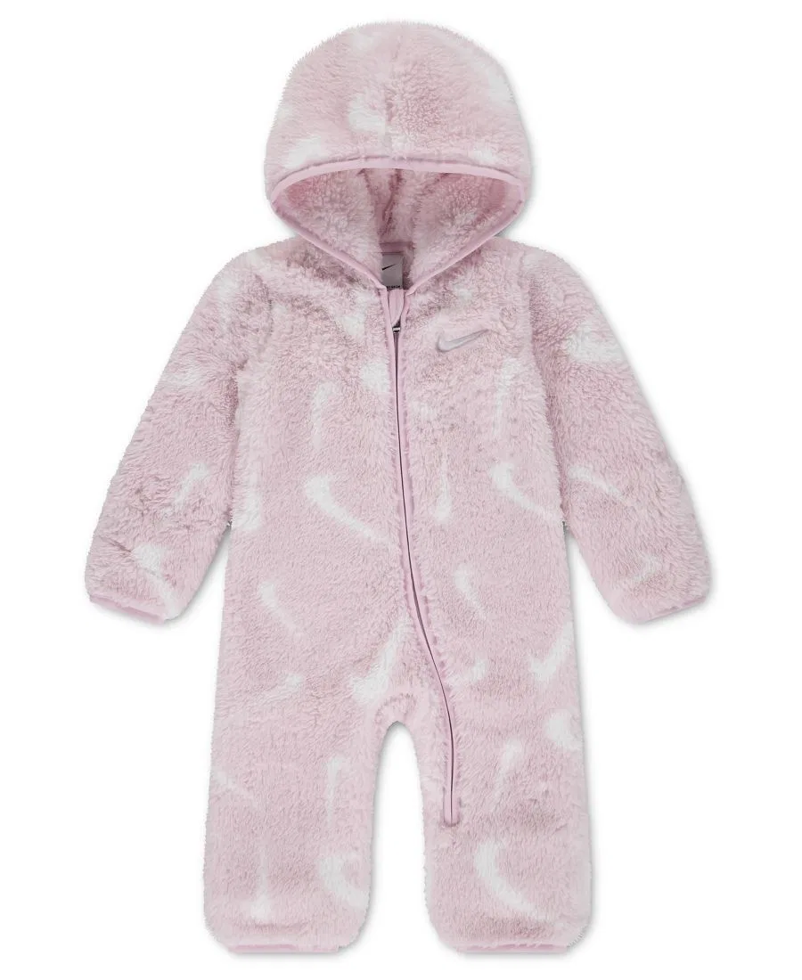 Детский комбинезон с капюшоном и принтом, на молнии Nike, Pink Foam