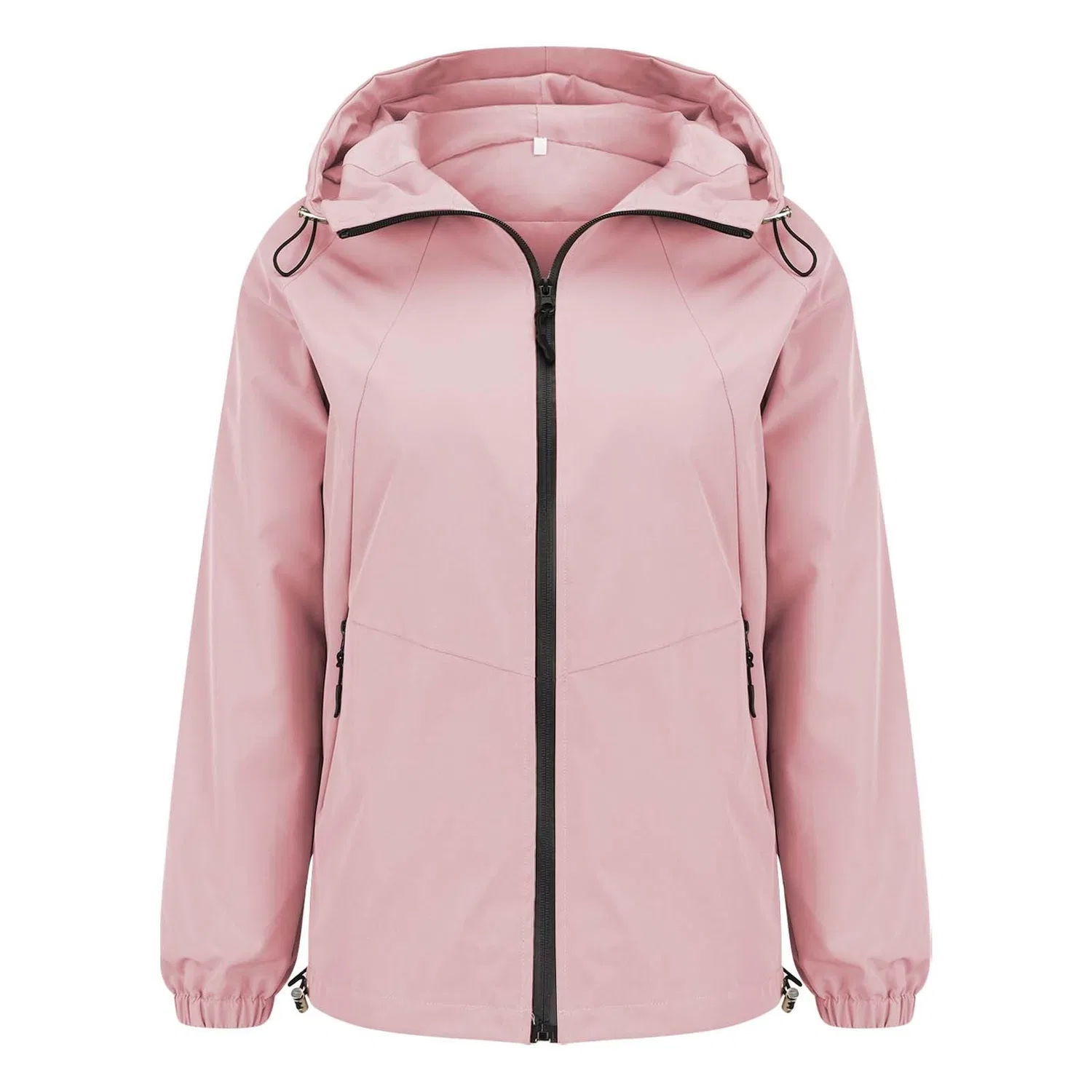 Женский легкий непромокаемый плащ с поясом Rain Coats for Women, rosa — фото 4