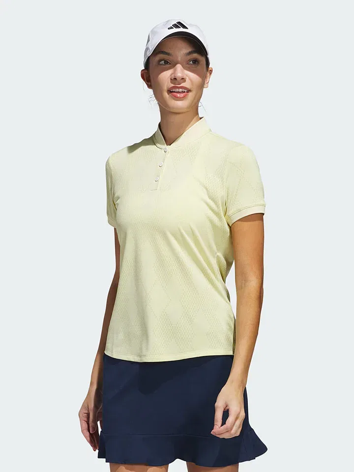 Поло с жаккардовым узором Ultimate365 Diamond Jacquard Adidas, желтый