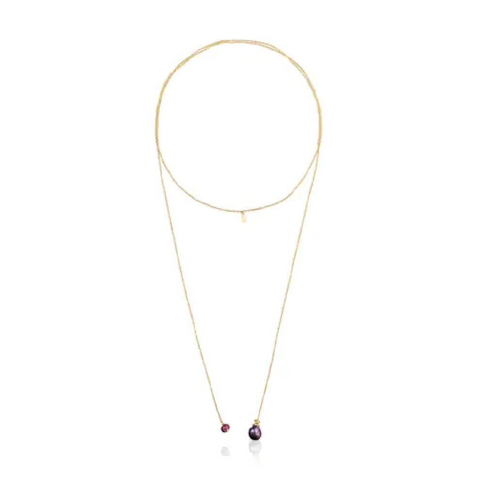 

Колье с подвеской Tous Vermeil Teddy Bear Gems Open, позолоченное серебро