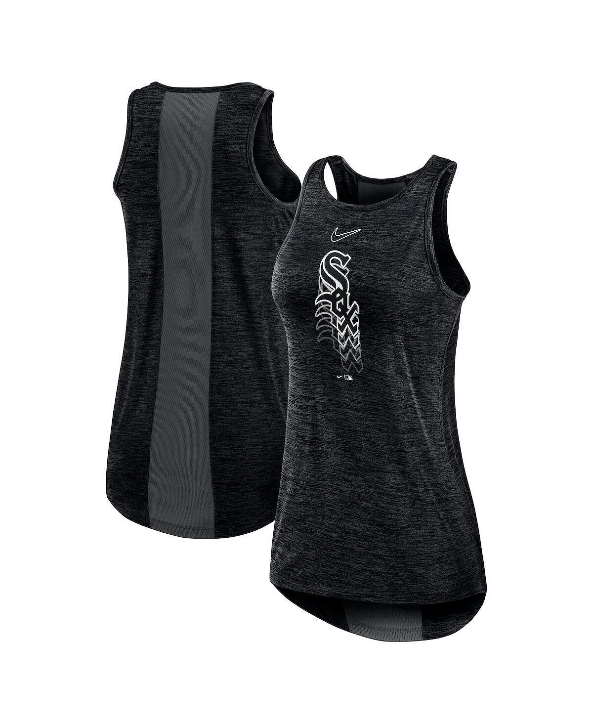 

Женская черная майка chicago white sox с логотипом fade high neck performance Nike, черный