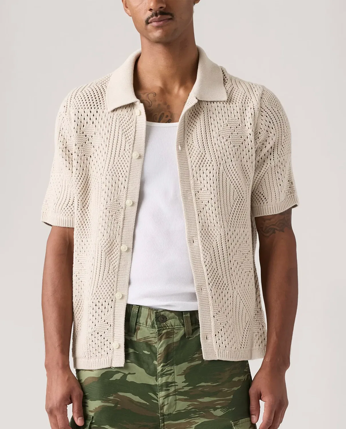 Мужской кардиган с коротким рукавом Levi's, Beige