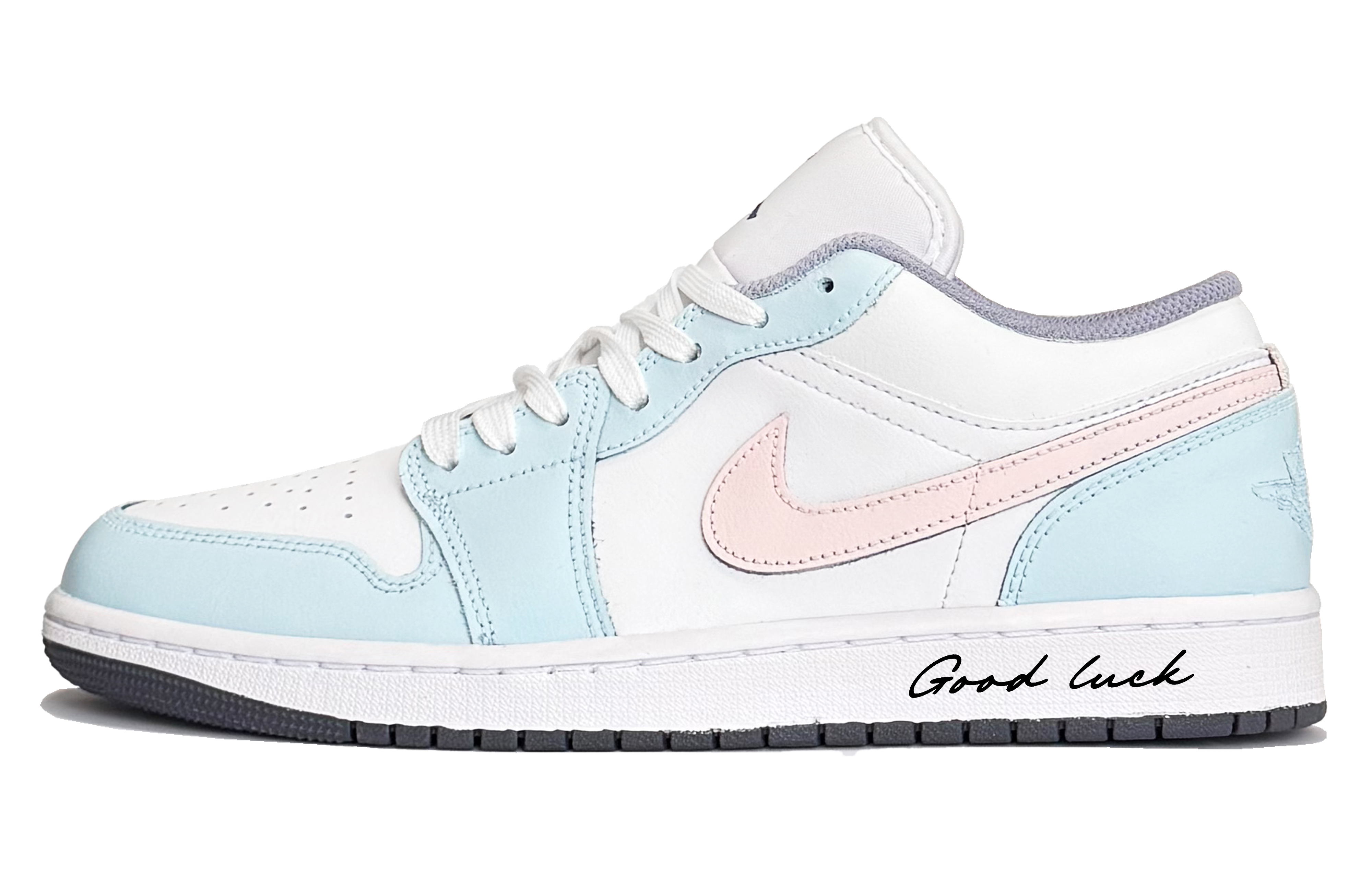 

Jordan Баскетбольные кроссовки Air 1 Moon Mail, Salted Berry Cushioning Low Top Vintage, мужские, небесно-голубые