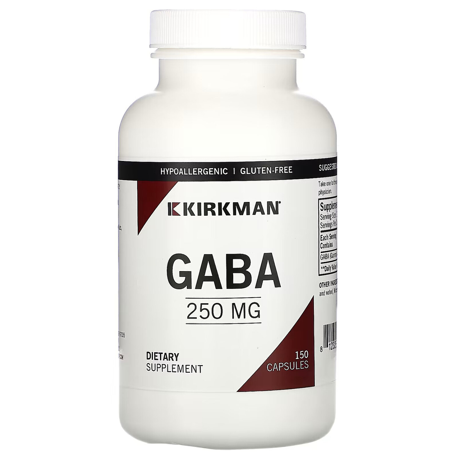 

Kirkman Labs, ГАМК, 250 мг, 150 капсул