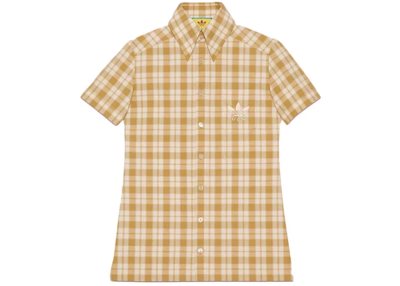 Мужская рубашка хлопковая модель Shirt Gucci, Beige/White