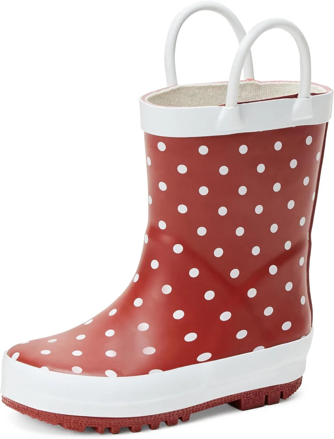 Детские резиновые сапоги для мальчиков и девочек Amazon Essentials x Sofia Grainge, Raspberry Big Red Dots