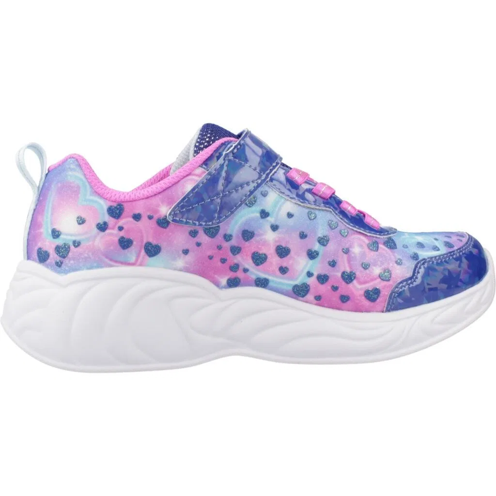 Детские кроссовки с принтом Unicorn Dreams Heart Sparkles Skechers, Silver — фото 4