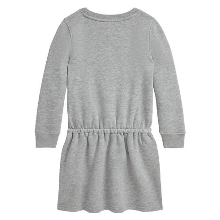 Платье из футера с длинным рукавом Kids Polo Bear Long-Sleeve Fleece Dress Polo Ralph Lauren, Andover Heather — фото 2