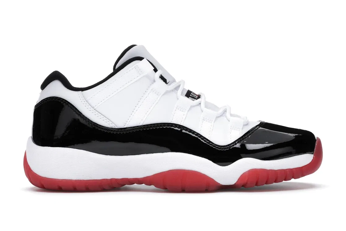 Детские кроссовки Lifestyle с принтом Jordan 11 Retro Low Concord Bred, White/Gym Red-Black-True Red