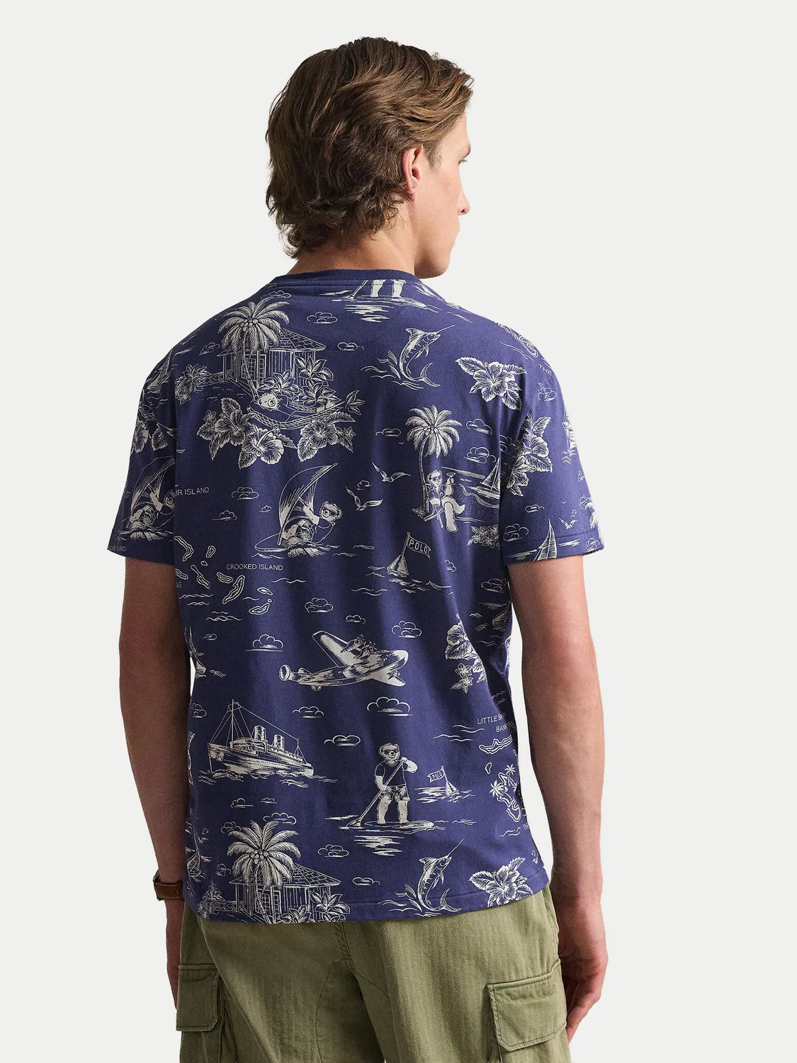 Мужская футболка приталенного кроя Polo Ralph Lauren, темно-синий — фото 3