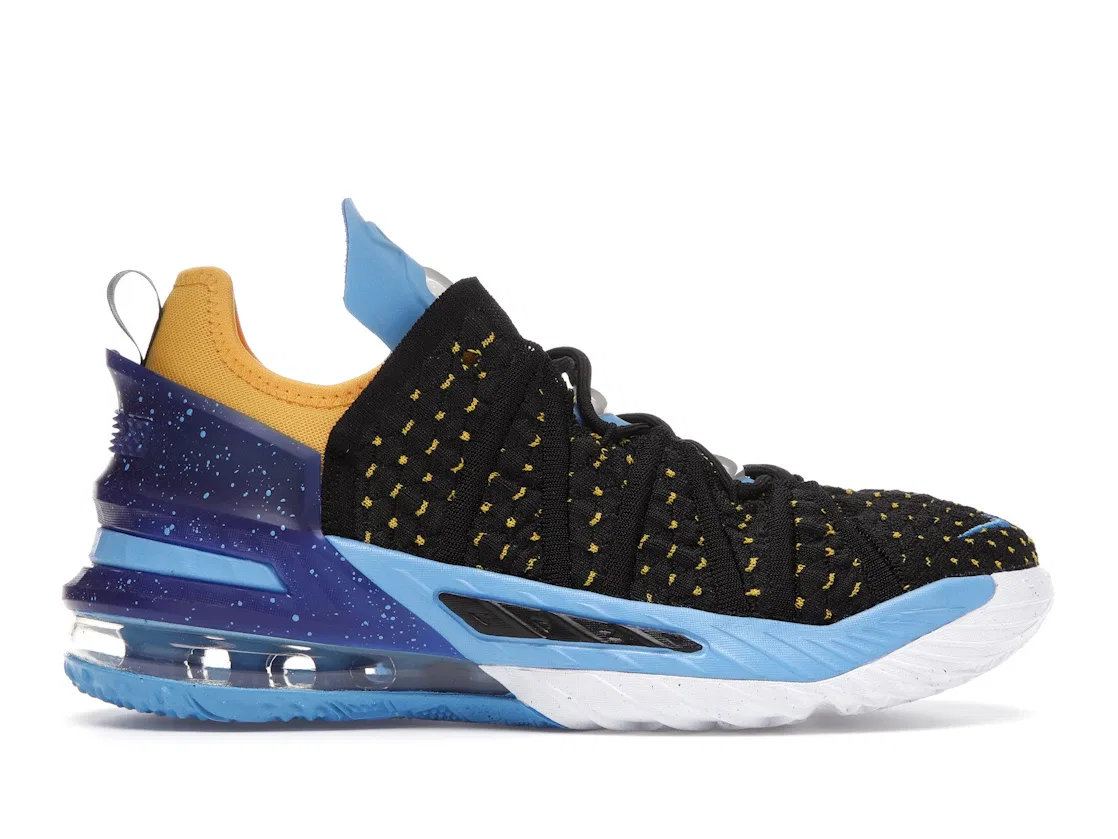 Детские кроссовки для баскетбола Nike LeBron 18, Black/University Gold-Coast-Concord