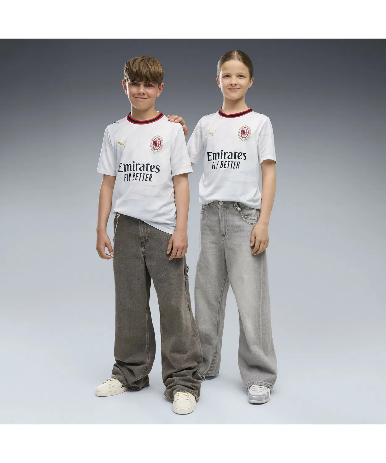 Детская футболка с коротким рукавом 2026-27 AC Milan Away Replica Jr PUMA, White — фото 3