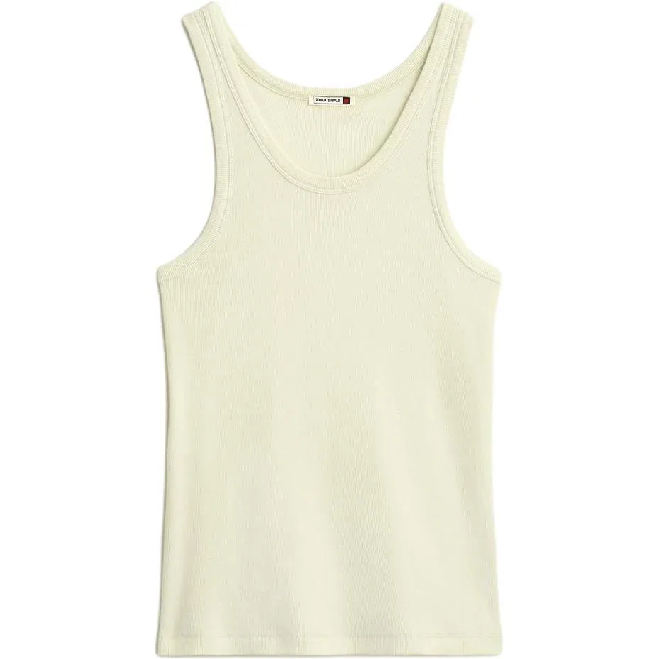 Женский топ без рукавов с круглым вырезом Light Mint ZARA, Светло-мятный