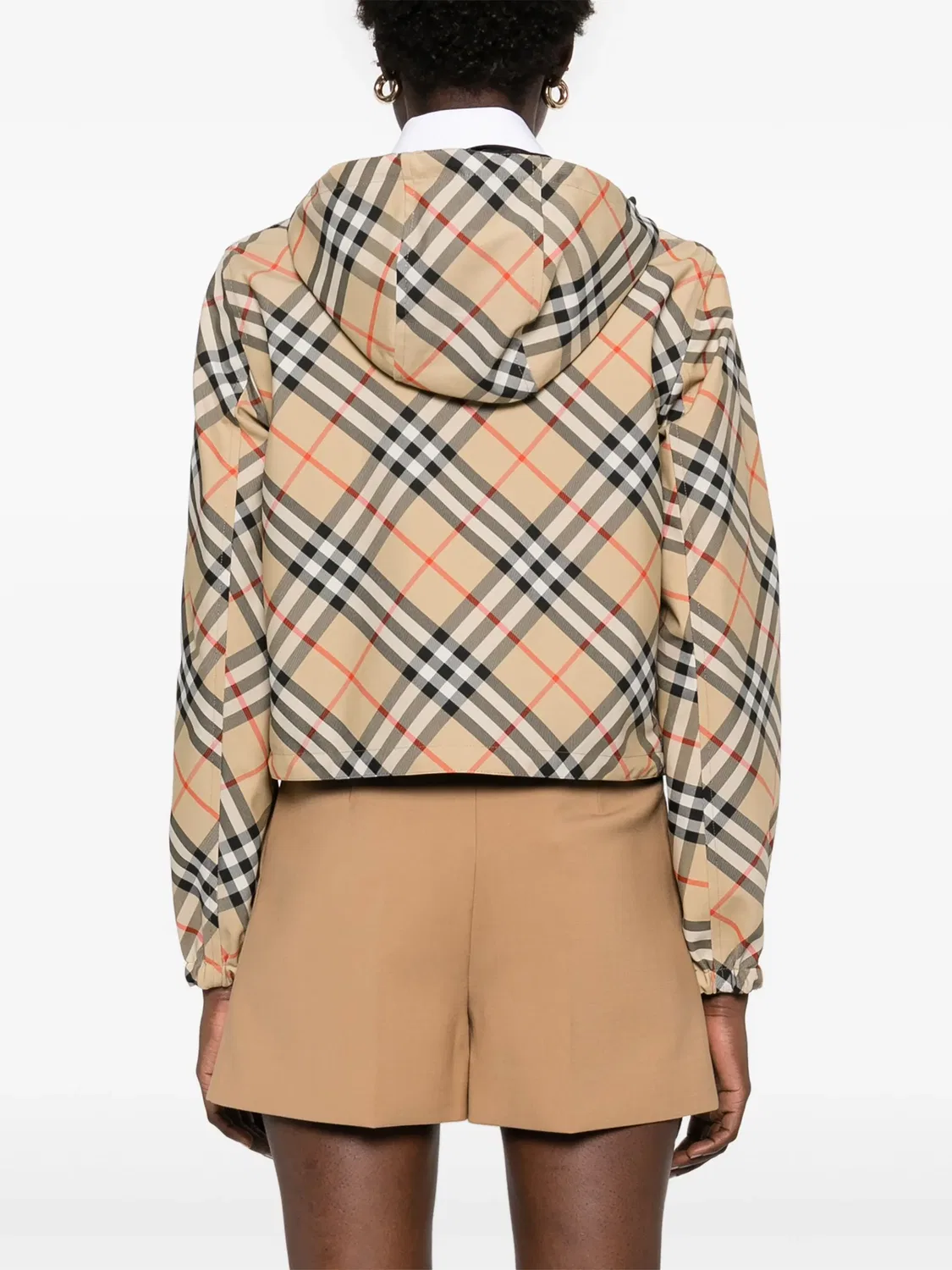 Пиджак в винтажной клетке Burberry, коричневый — фото 3