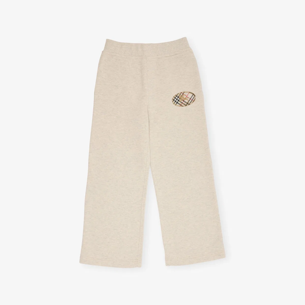 Хлопковые спортивные штаны Aubrey с широкими штанинами, размер 4-14 лет Burberry, белый меланж