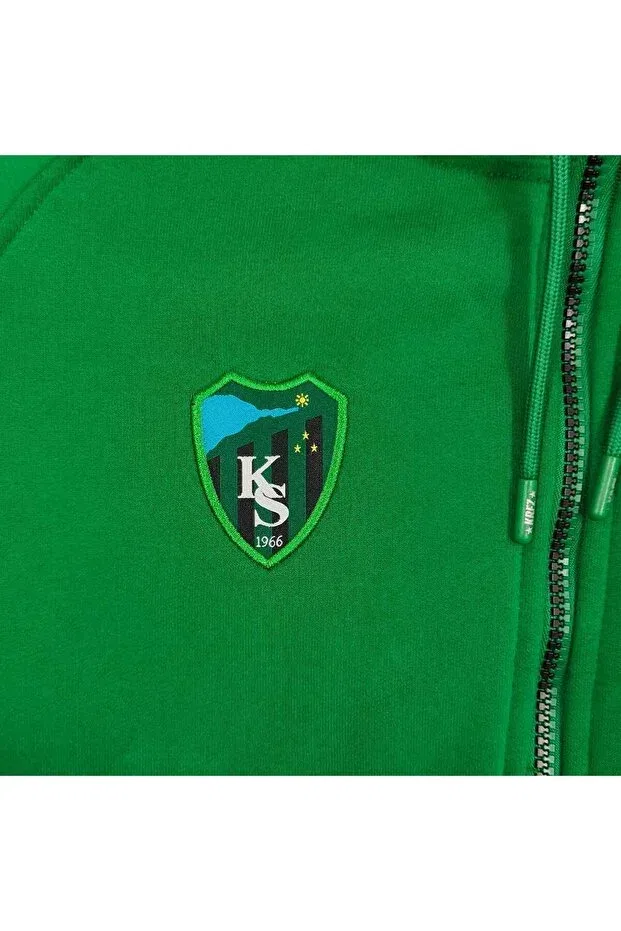 Детские свитшот для девочек с принтом Kocaelispor Zippered Children's Sweatshirt Sportrun, Green — фото 4