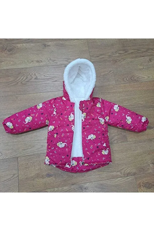 Детское пальто для девочек с принтом Welsoft Fabric Girl's Coat Generic Brands, Fujiya — фото 3