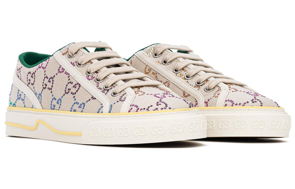 Кроссовки tennis 1977 low-top sneaker with crystals 'off white' Gucci, белый — фото 3