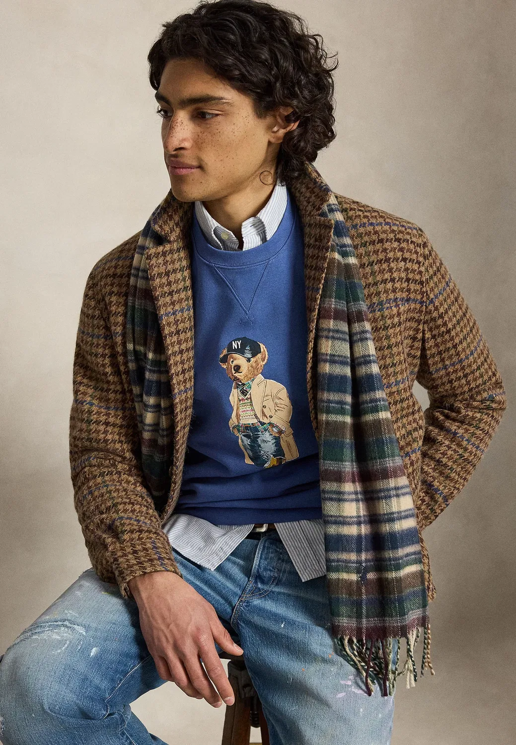 Флисовая толстовка Polo Bear - толстовка Polo Ralph Lauren, Bastille Blue — фото 4