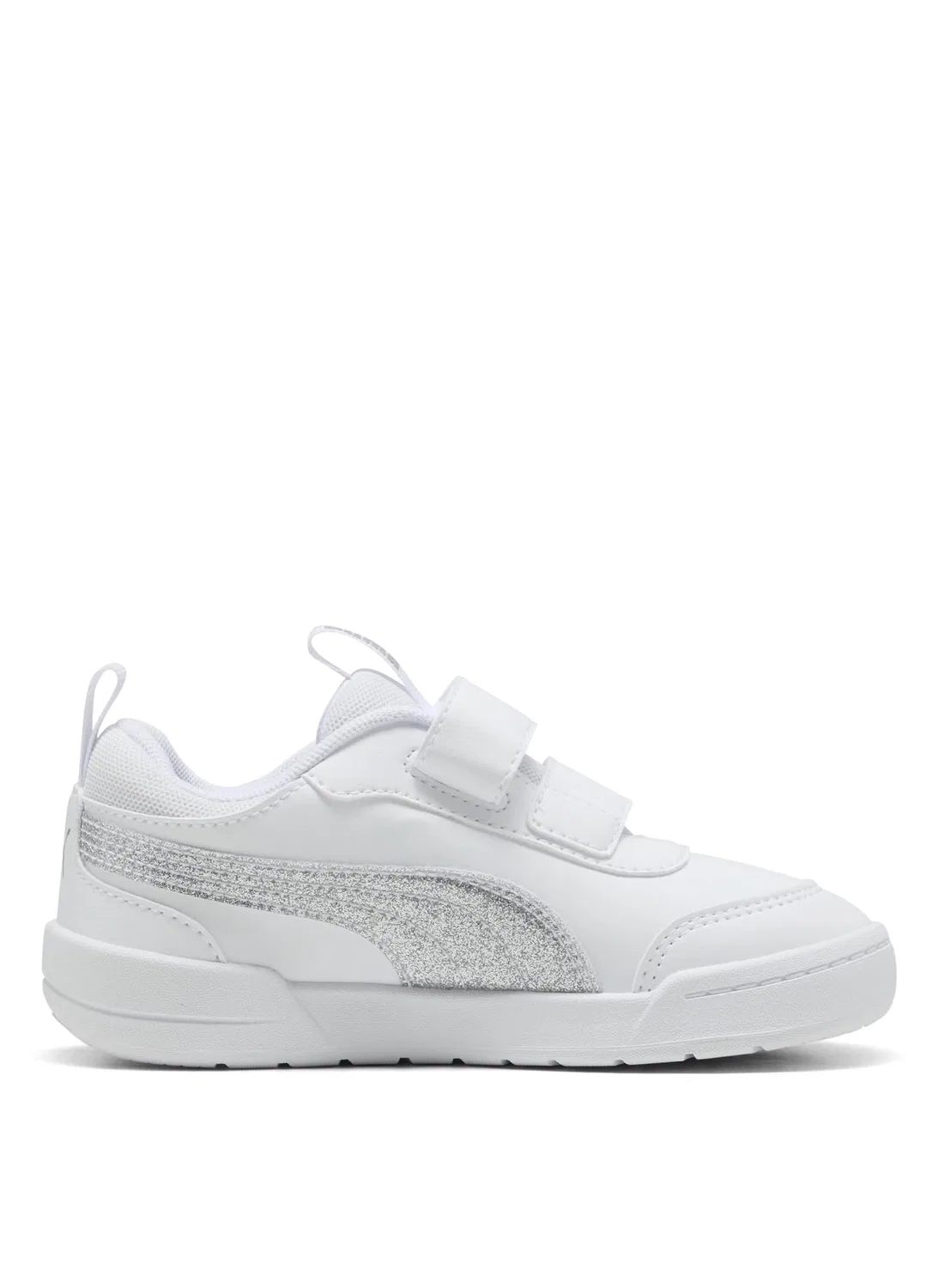Детские кроссовки для девочек с гибкой подошвой PUMA Multiflex 2 Glitz FS V PS PUMA White PUMA Silver — фото 3