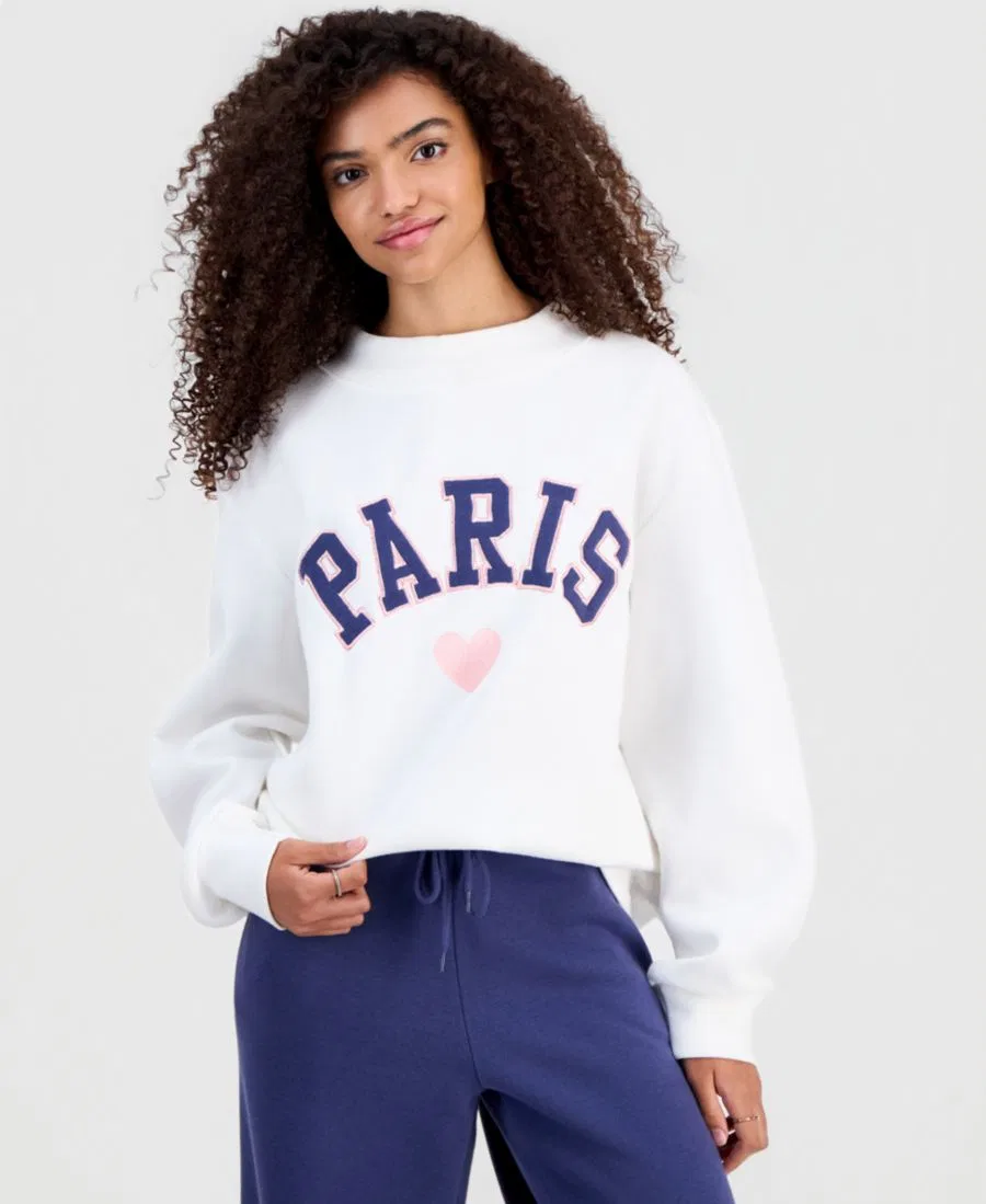 Свитшот с вышивкой New York Madden Girl, Ivory