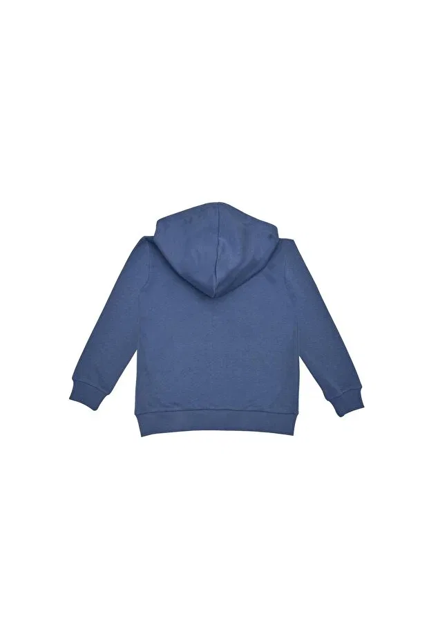 Детское худи для девочек с длинным рукавом Benetton, Blue — фото 2