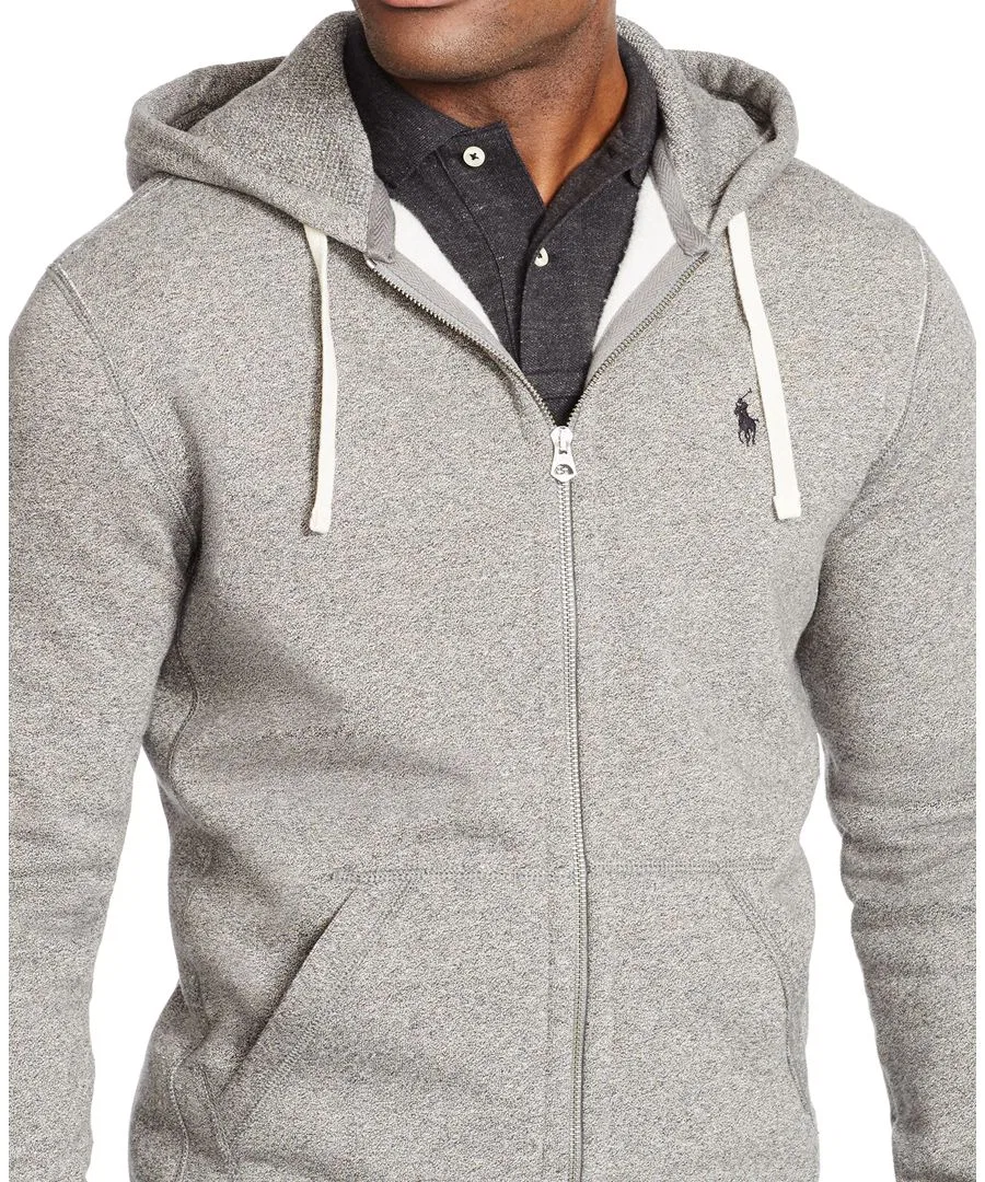 Худи из хлопкового флиса Polo Ralph Lauren, Heather Grey