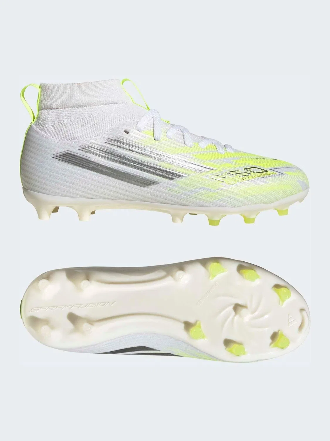 Бутсы футбольные, mid cut, F50 Sparkfusion League adidas, белый — фото 4