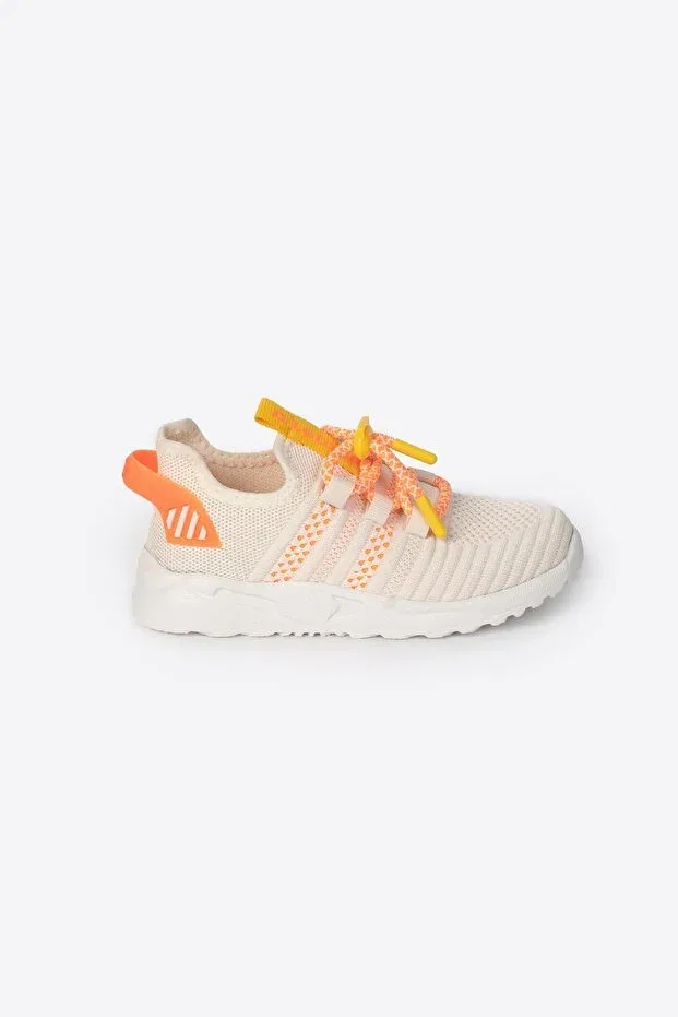 Детские кроссовки для девочек текстильные Unisex Kids Sneakers Letoon, Beige — фото 2