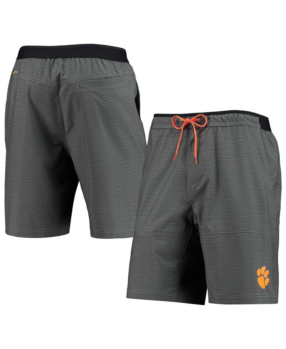 

Мужские серые шорты clemson tigers twisted creek omni-shield с меланжевым принтом Columbia, мульти