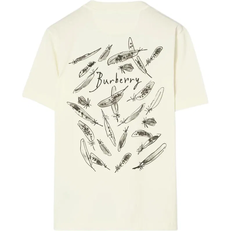 Мужская футболка с круглым вырезом Chalk White Burberry, Chalk White — фото 3