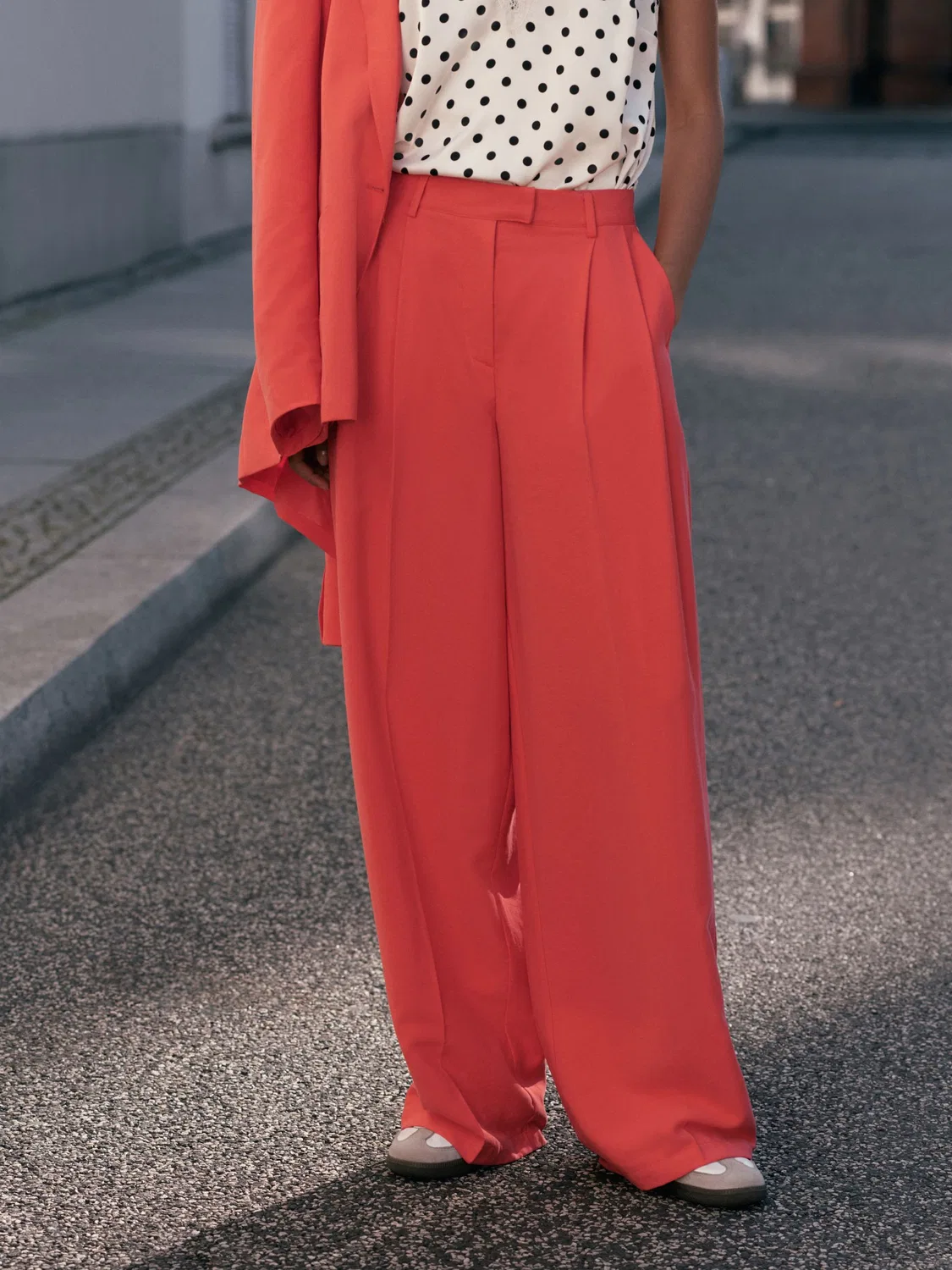 Брюки широкие Wide Leg Trousers Next, красный — фото 2