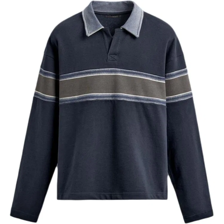 Мужское поло с воротником Deep Sea Blue ZARA, Deep Sea Blue
