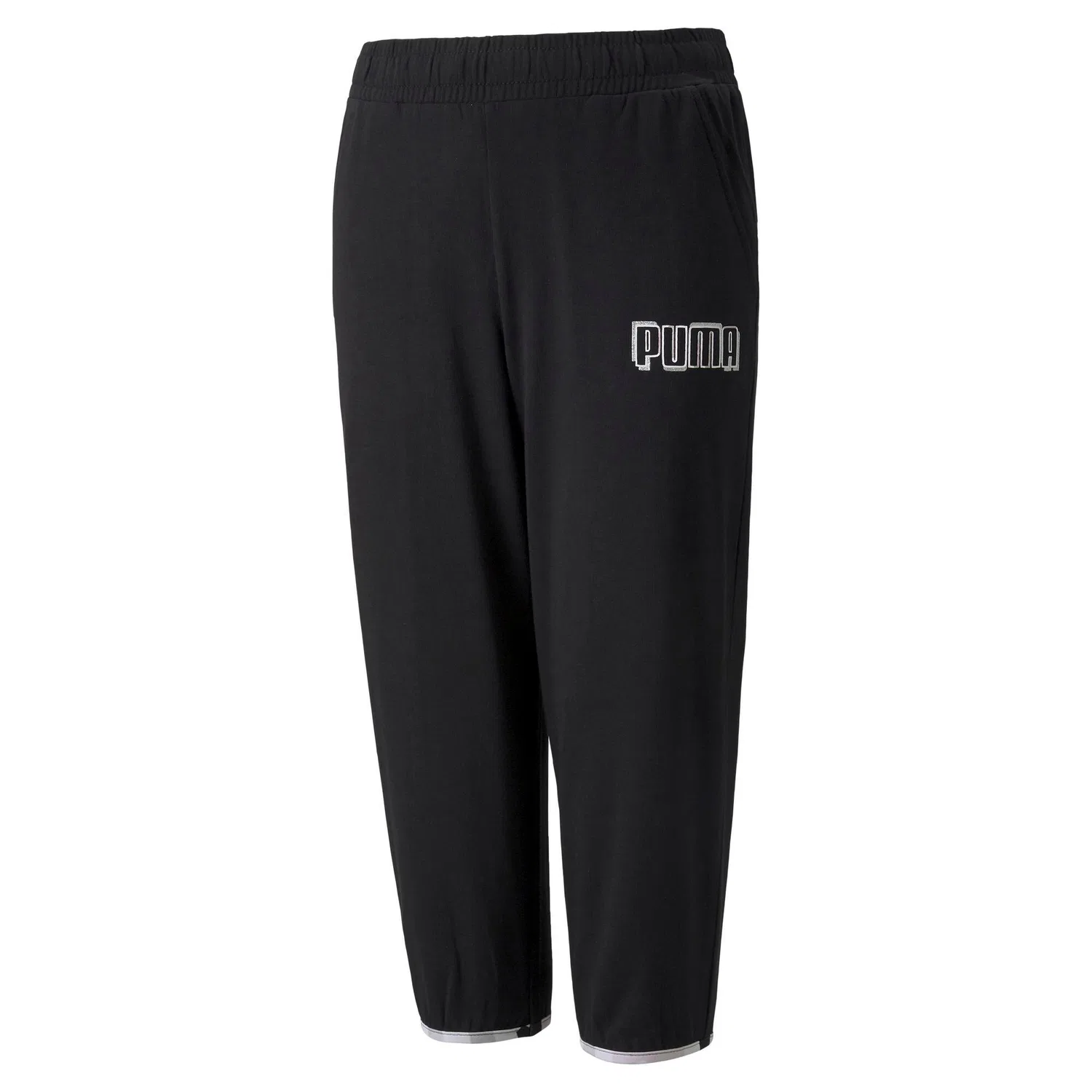 Детские спортивные штаны с принтом Alpha 3/4 Pants BT Puma, Schwarz