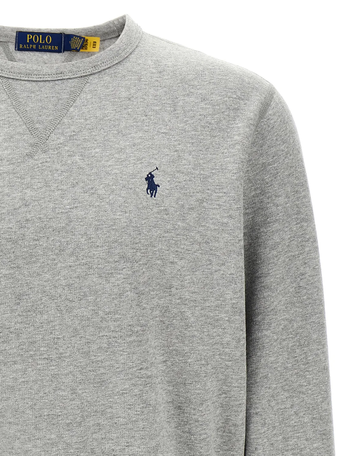 Мужской свитшот с вышитым логотипом RL Polo Ralph Lauren, Gray — фото 3