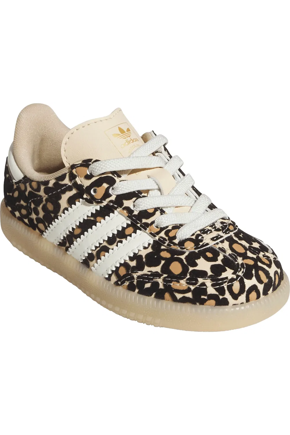 Детские кроссовки кожаные Samba adidas, Sand Strata/Ivory/Gum