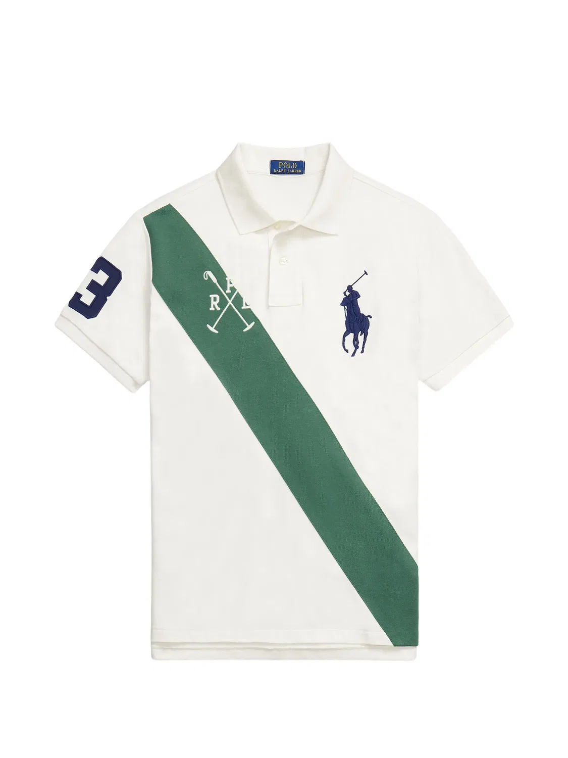 Рубашка-поло с диагональной полоской Polo Ralph Lauren, нейтральные