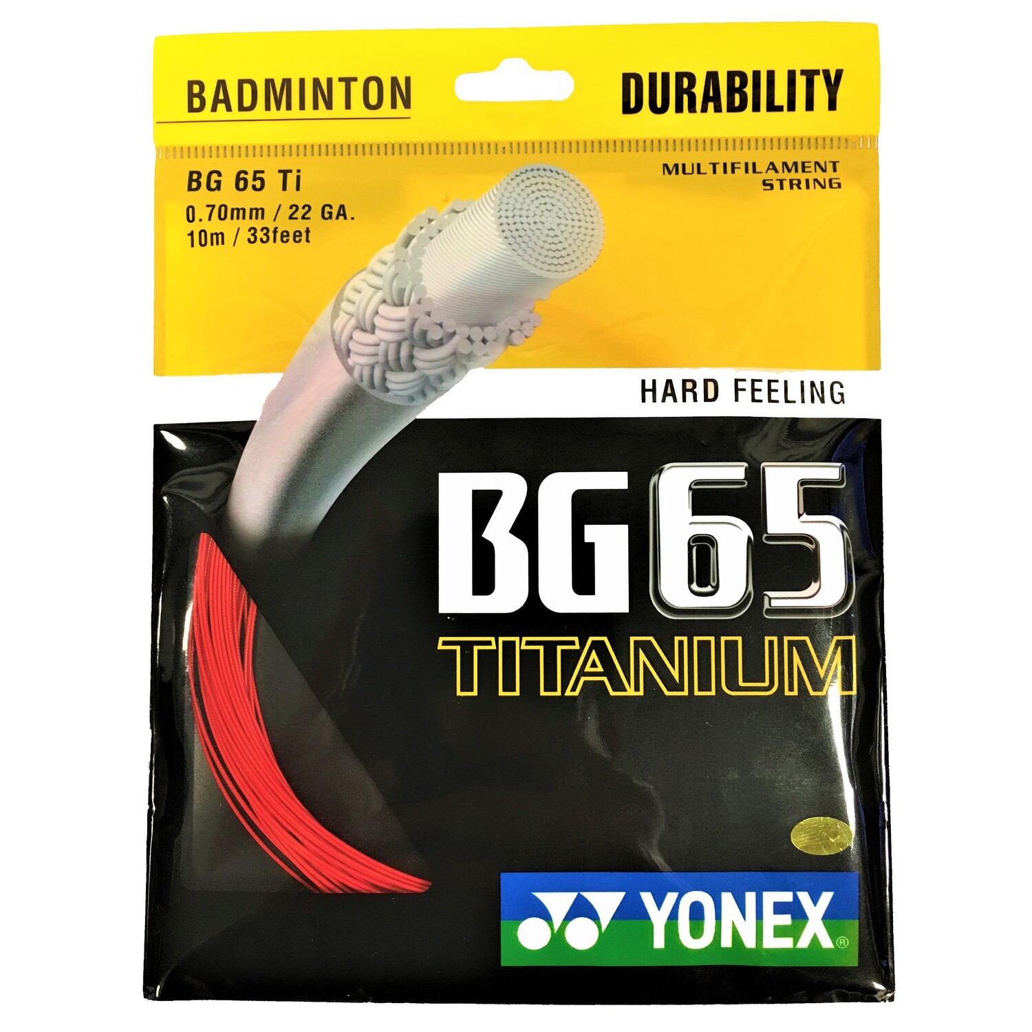 

Бадминтонная струна 0,70 мм - BG 65 TI красная YONEX