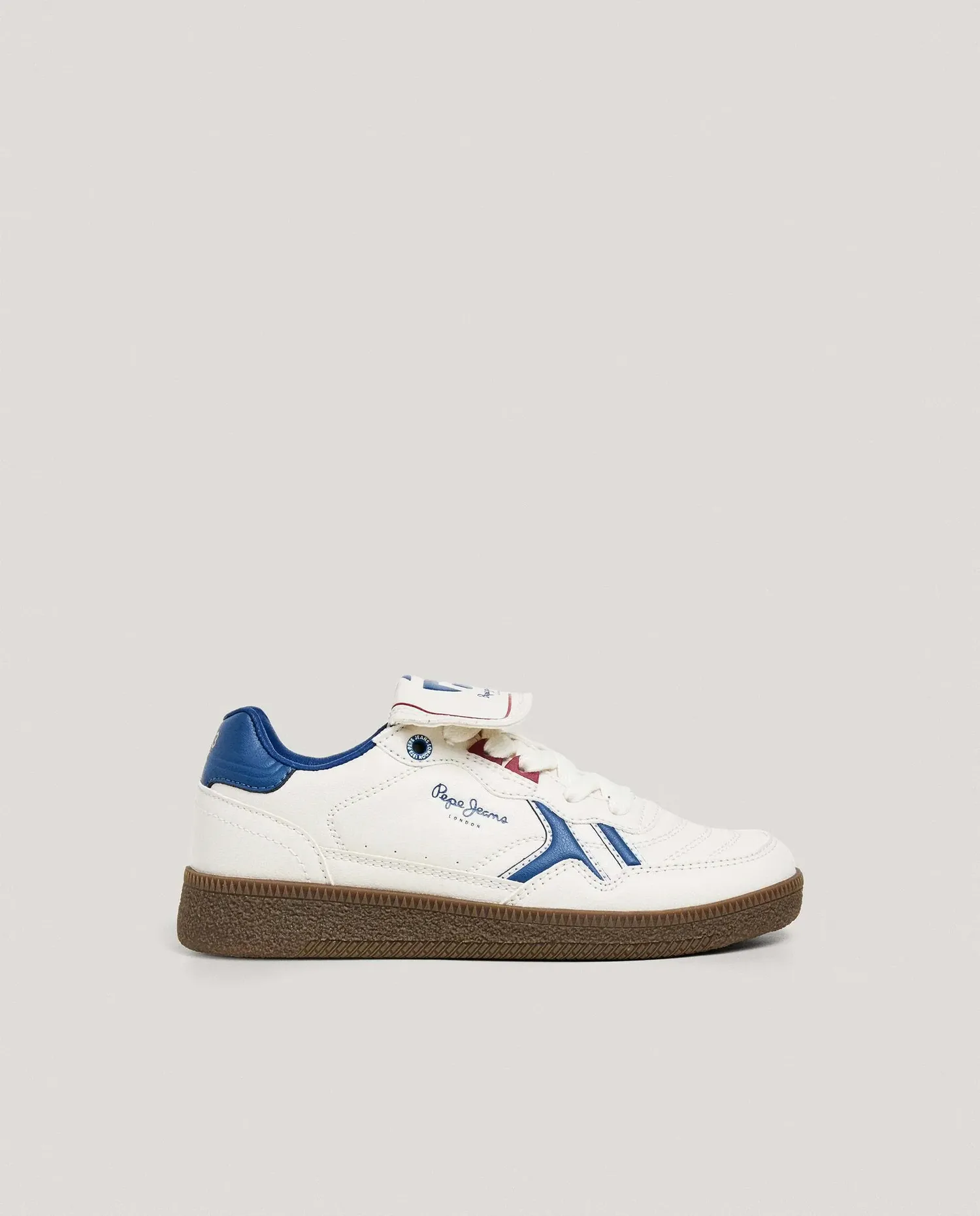 Детские кроссовки с эффектом кожи, подошва cupsole Pepe Jeans, белый
