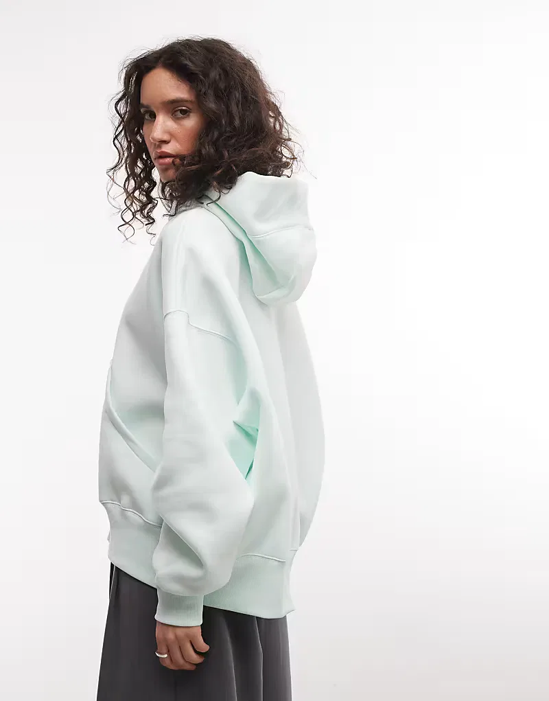 Толстовка Nike Phoenix Fleece оверсайз светло-зеленый — фото 4