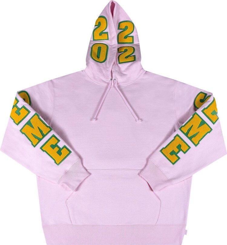 

Толстовка Supreme Team Chenille Hooded Sweatshirt 'Light Pink', розовый