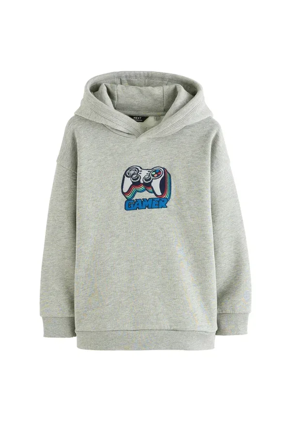 Худи с вышивкой Regular fit Next, grey embroidery car, серый