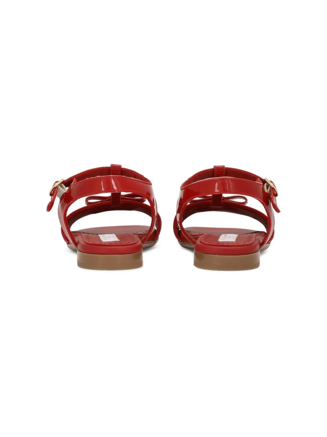Dolce & Gabbana Сандалии из лакированной кожи с логотипом, красные — фото 4