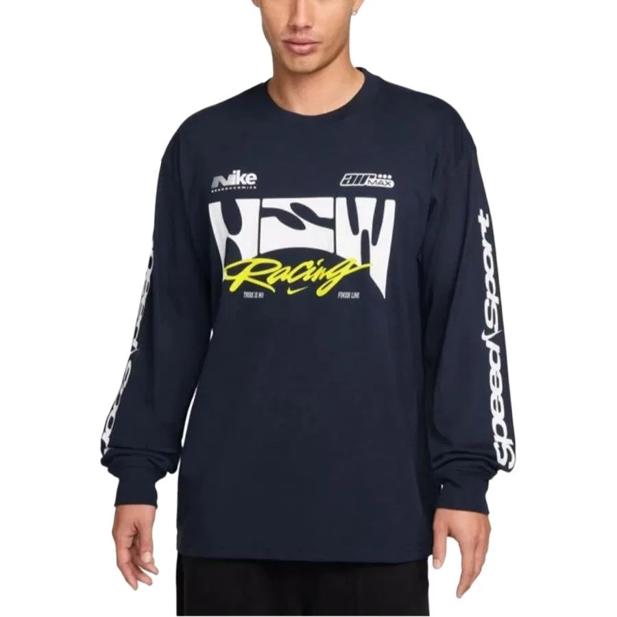Женская футболка хлопковая с круглым вырезом Nike, Marine Blue