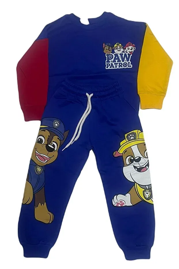 Детский комплект спортивного костюма для мальчиков с принтом Paw Patrol Runkli Adams, Blue