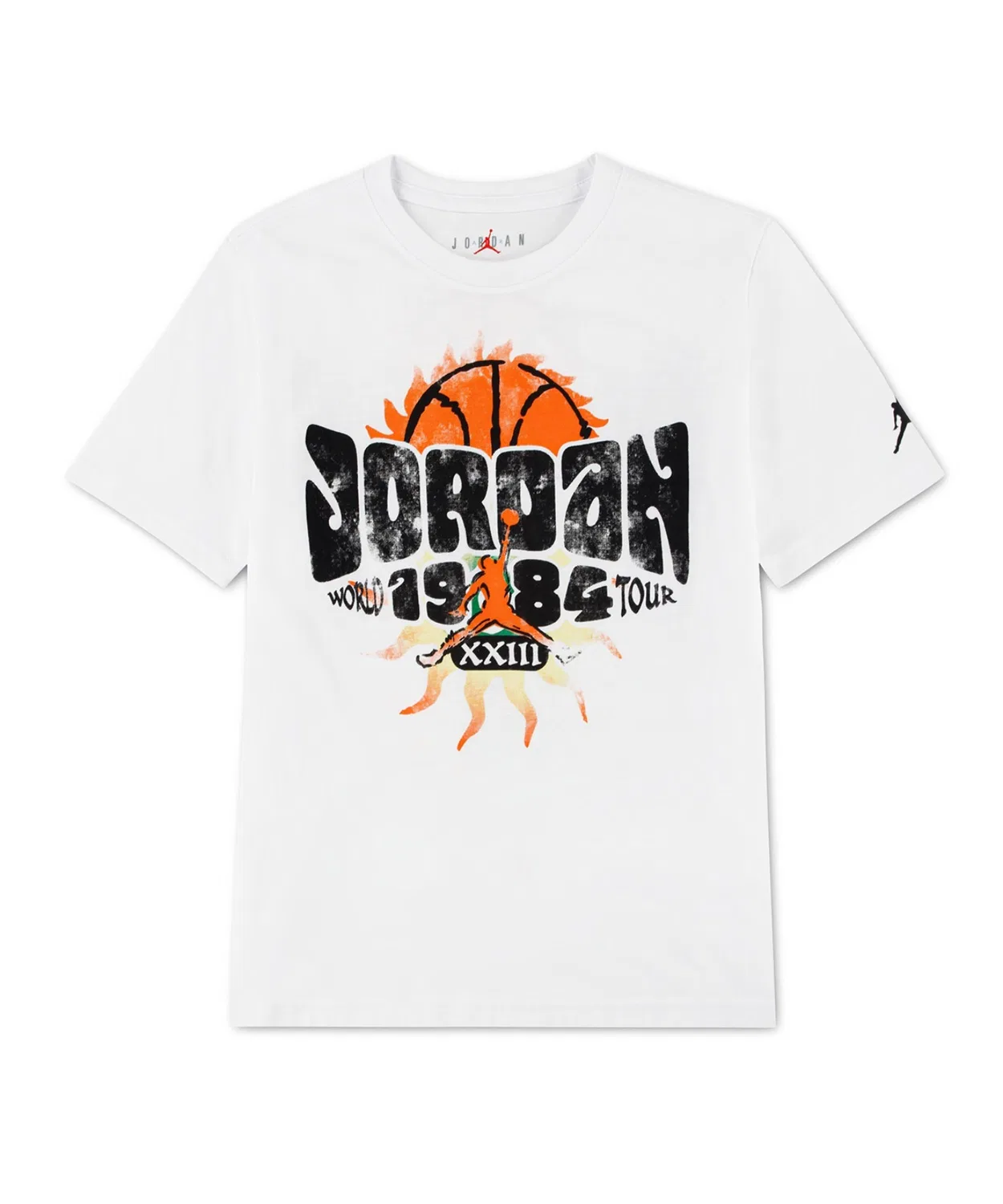 Детская футболка с принтом Michael Jordan 1984 World Tour XXIII JORDAN BRAND, White