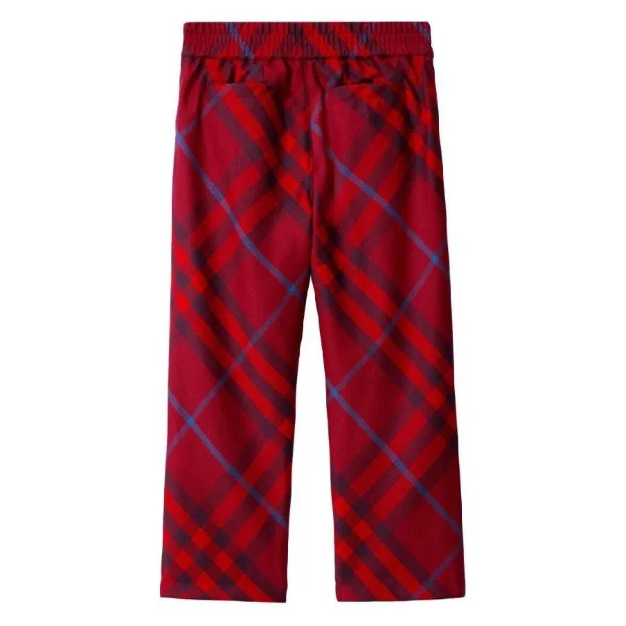 Брюки прямого кроя из шерсти в клетку Kids Rupert Burberry, Crimson Ip Chk — фото 2