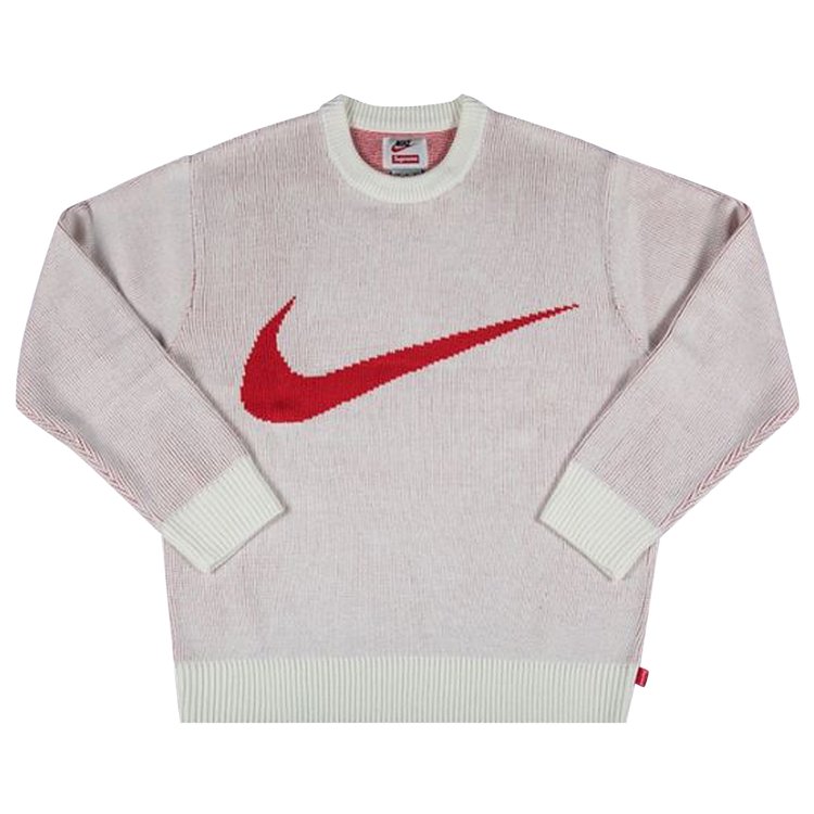 Свитер Supreme x Nike Swoosh Sweater 'White', белый - фото